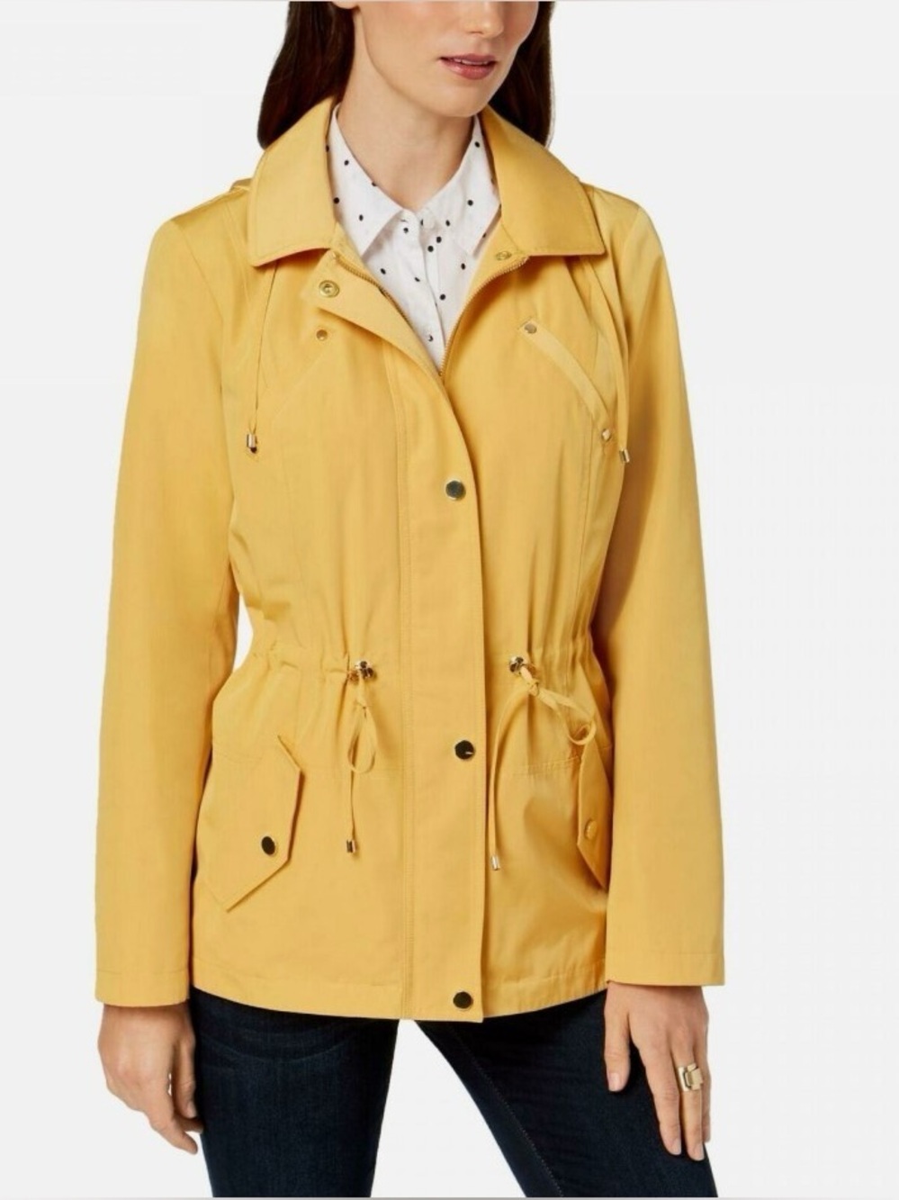 NWOT Charter Club Yellow Waterproof Utility Jacket